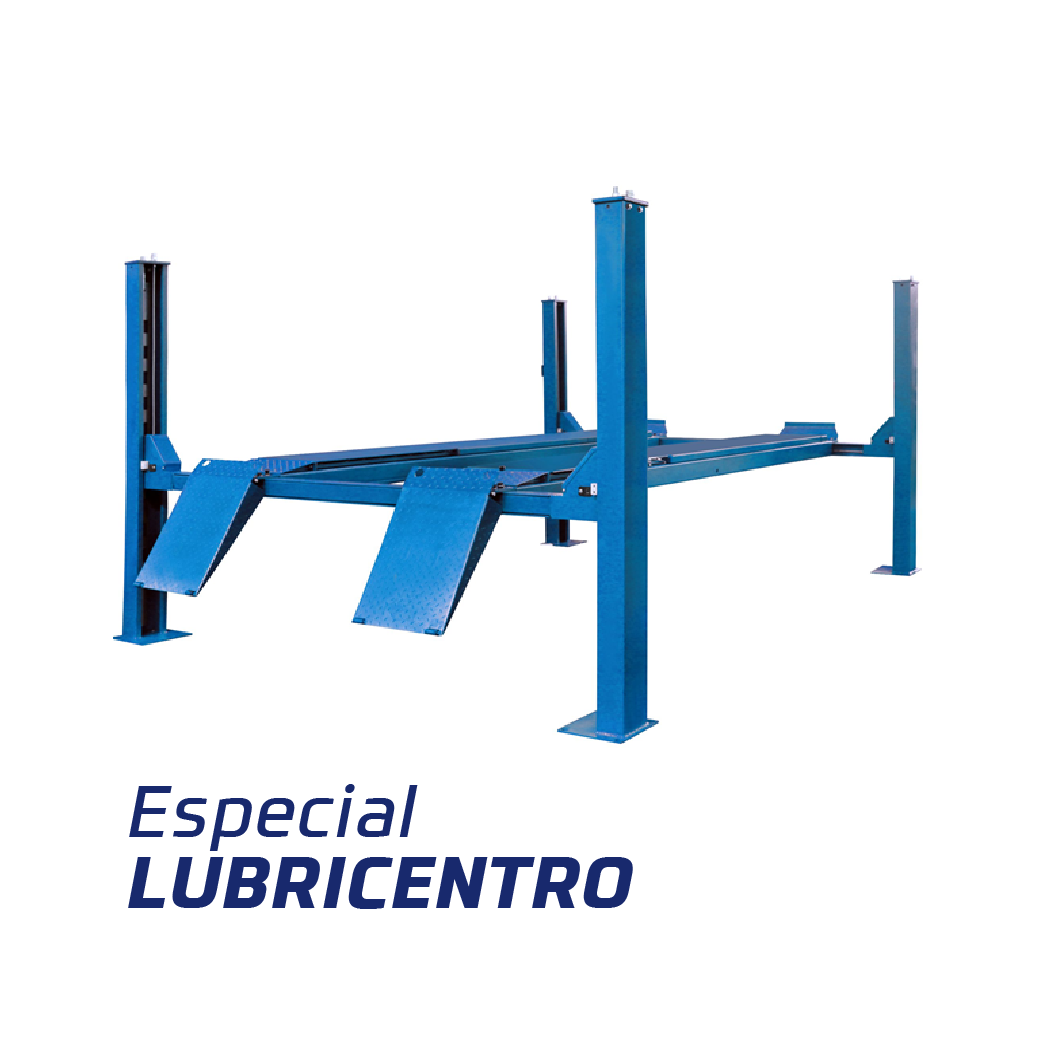 Elevador 4 columnas 4.5 t. para lubricentro